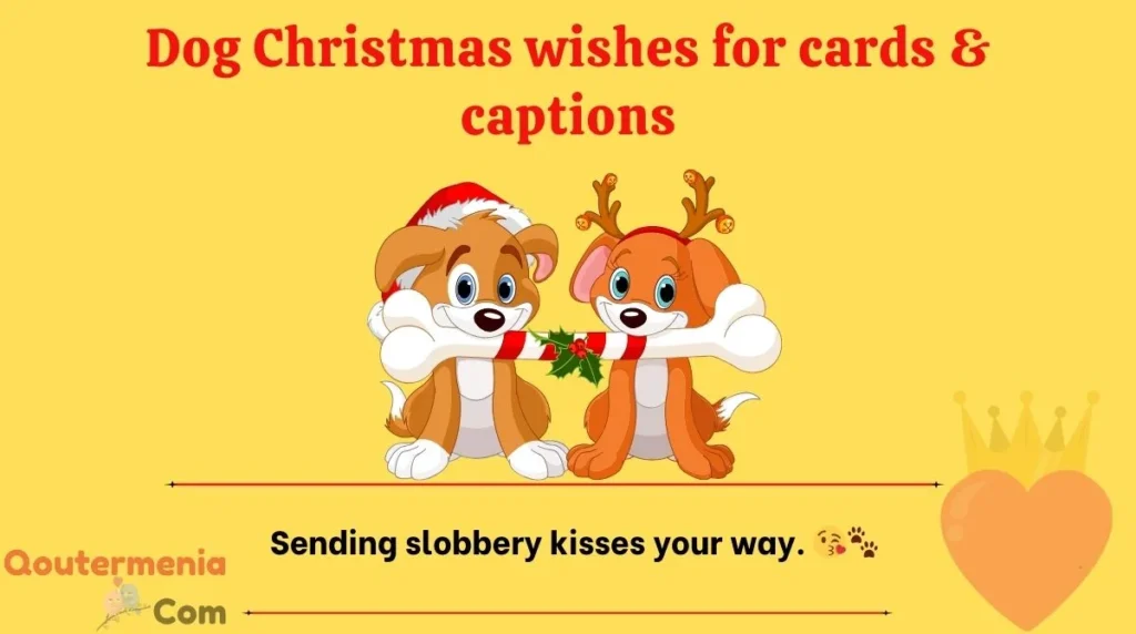 Dog Christmas wishes for cards & captions