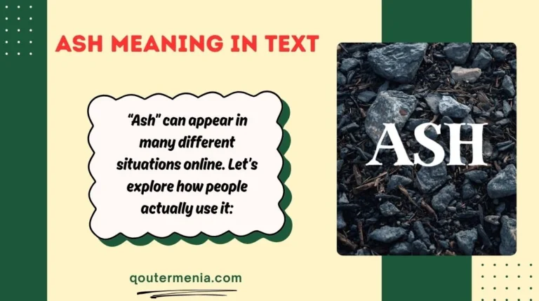 Ash Meaning in Text