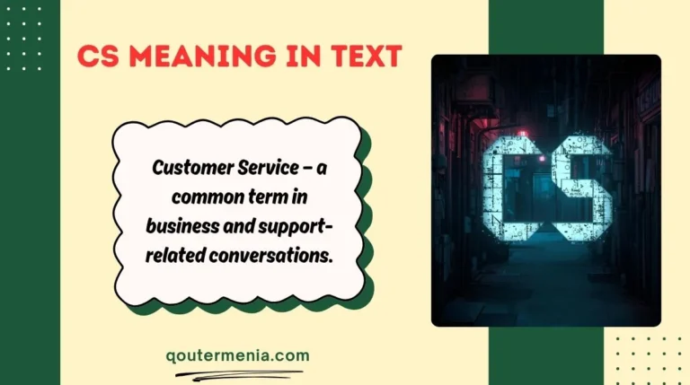 CS Meaning in Text