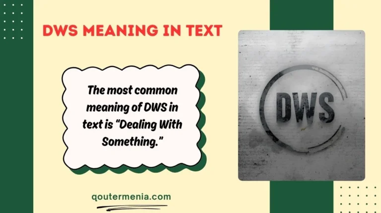 DWS Meaning in Text