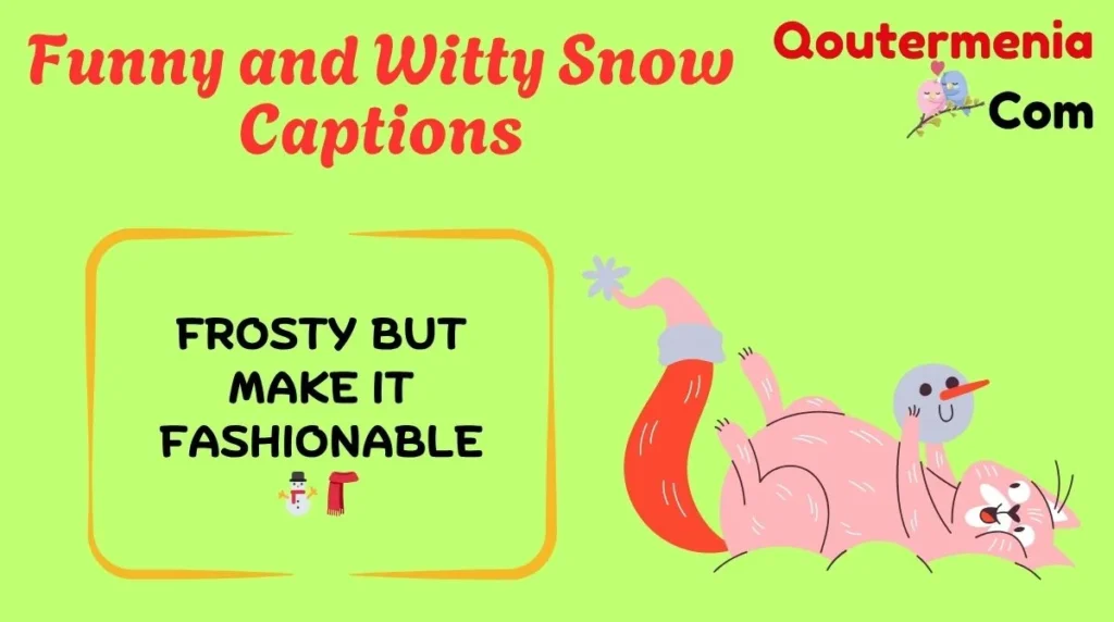 Funny and Witty Snow Captions
