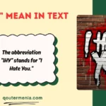 “IHY” Mean in Text