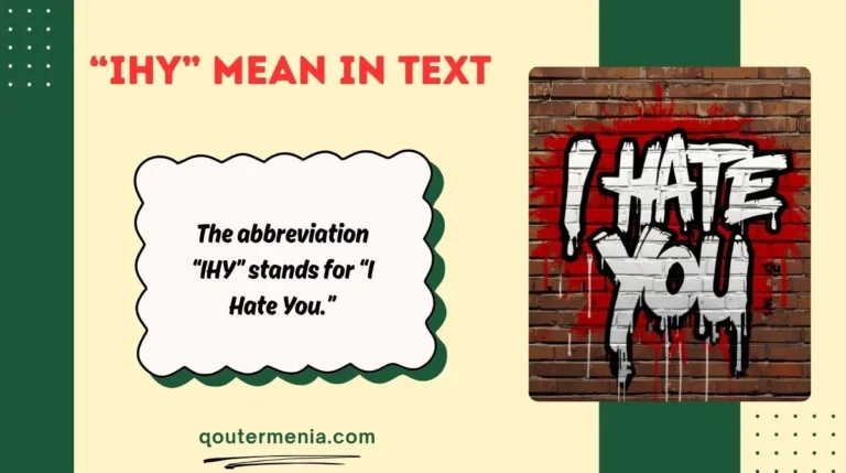 “IHY” Mean in Text