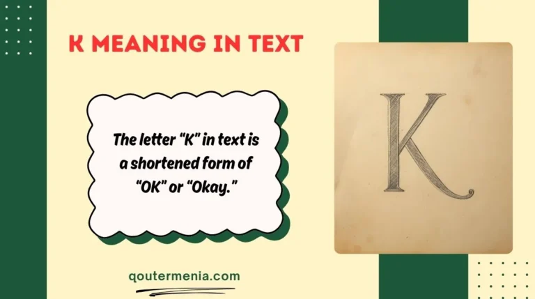 K Meaning in Text