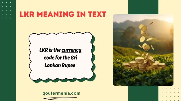 LKR Meaning in Text