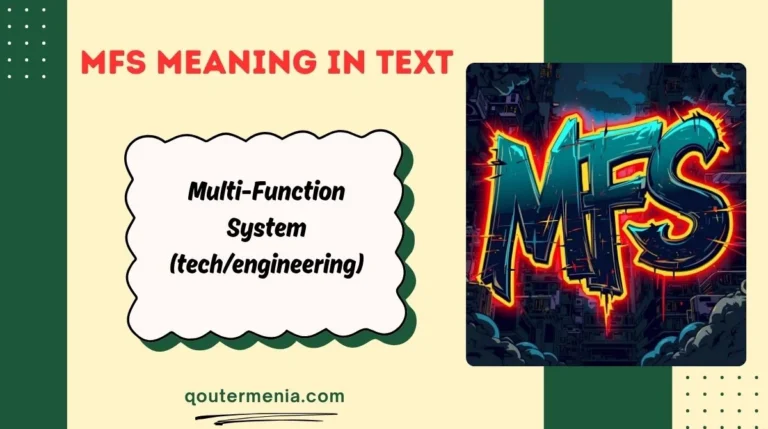 MFS Meaning in Text