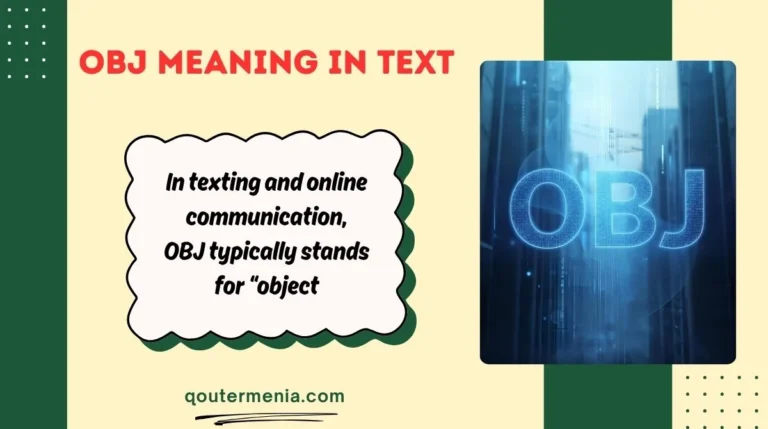 OBJ Meaning in Text