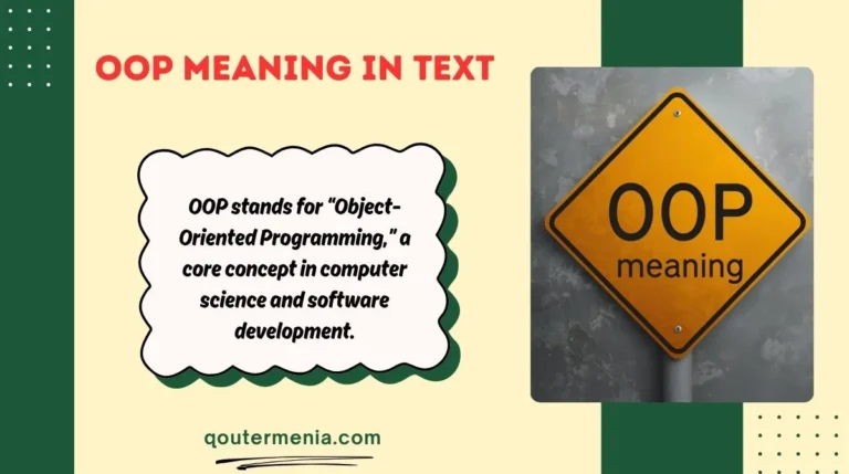 OOP Meaning in Text