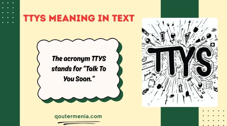 TTYS Meaning in Text