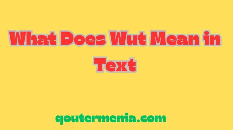 What Does Wut Mean in Text